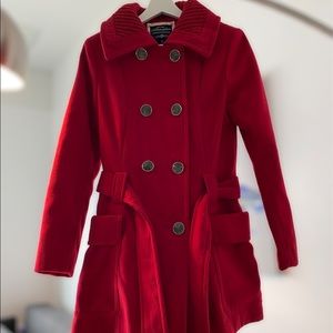 Vintage Atmosphere PeaCoat - Red